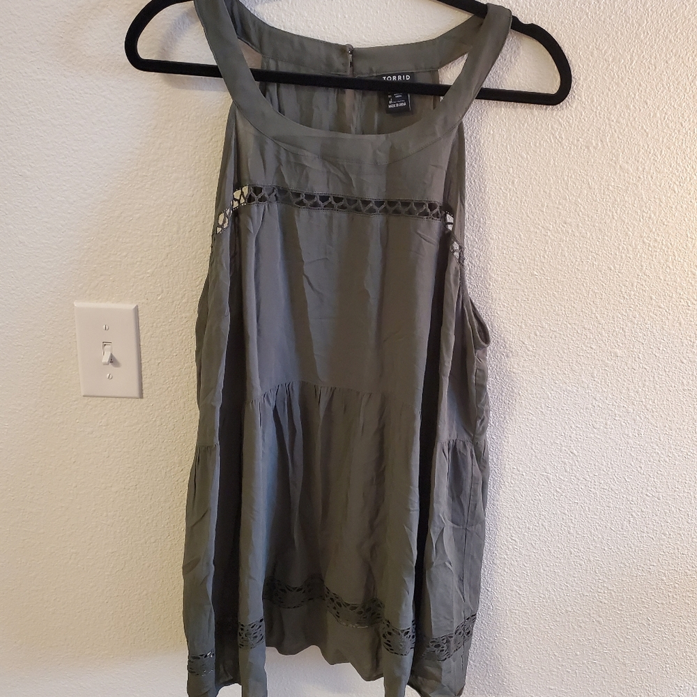 Torrid Olive green plus size tank size 2X